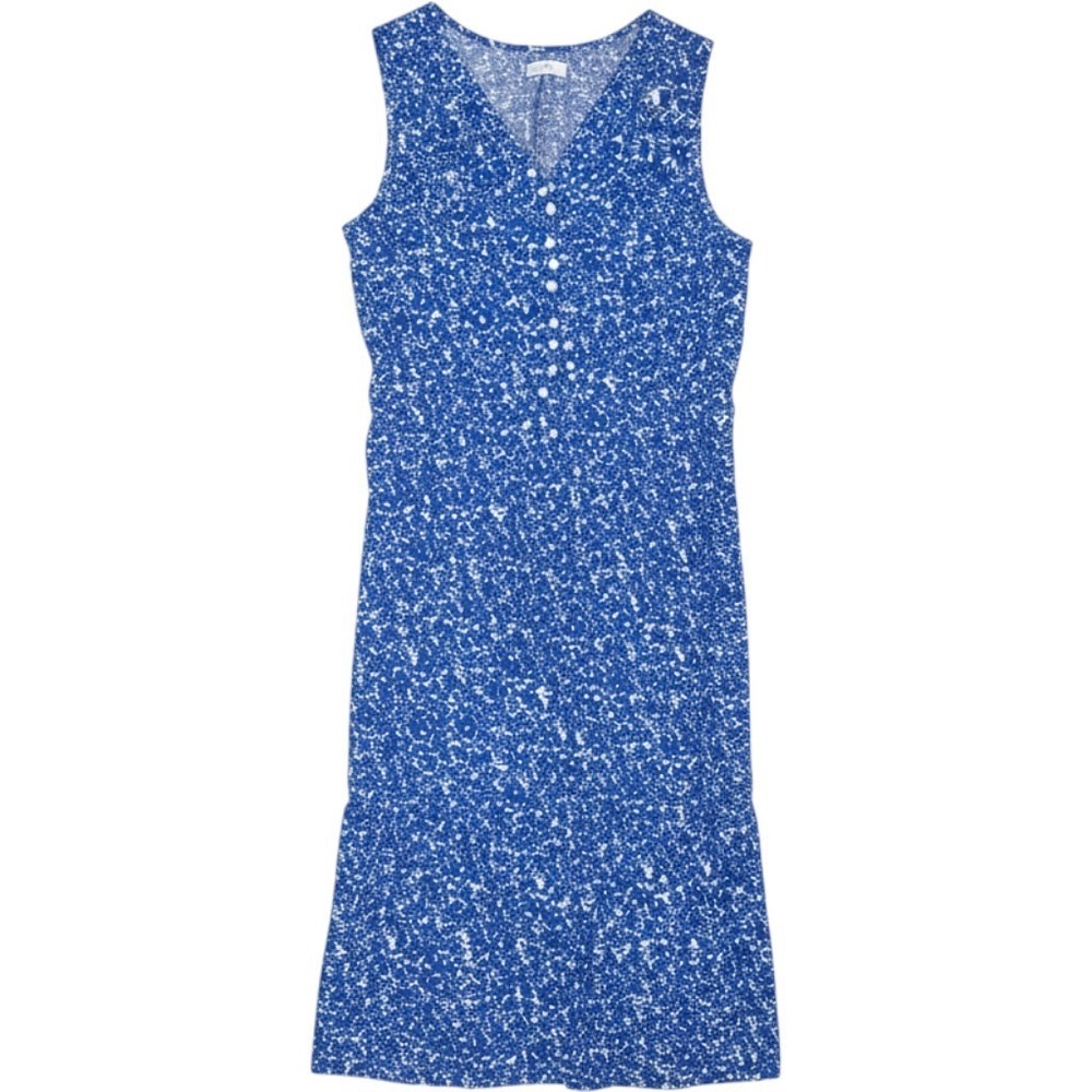 Sonoma Goods For Life Midi Dress Womens PXL Blue Floral Sleeveless Rayon Blend